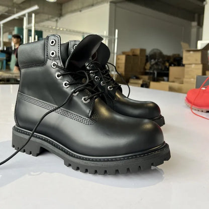 British Style Male Winter Comfortable Cow Suede Leather Round Toe Cross Tied Ankle Boots Solid Color Mid Heel Men Warm Footwear