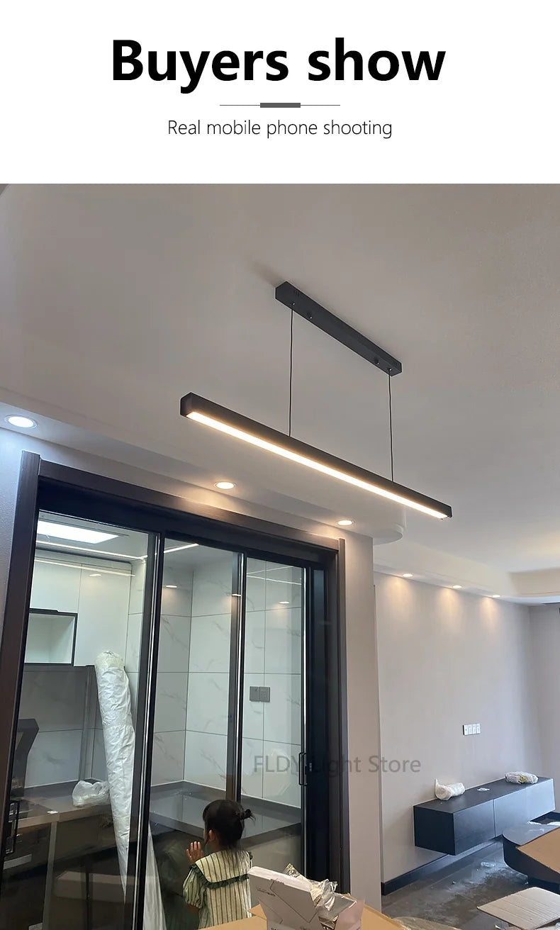 Dining room chandelier Nordic modern lamp dining table bar lamp restaurant lights kitchen lights office company led strip lamps