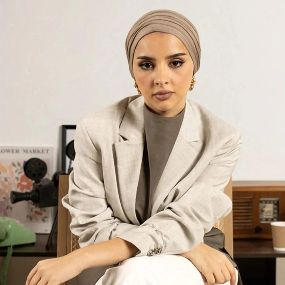 New Modal Jersey Instant Hijab Woman Muslim Underscarf Caps Cotton Stretch Hat Islam Turban Bonnet Foulard Headscarf Headband