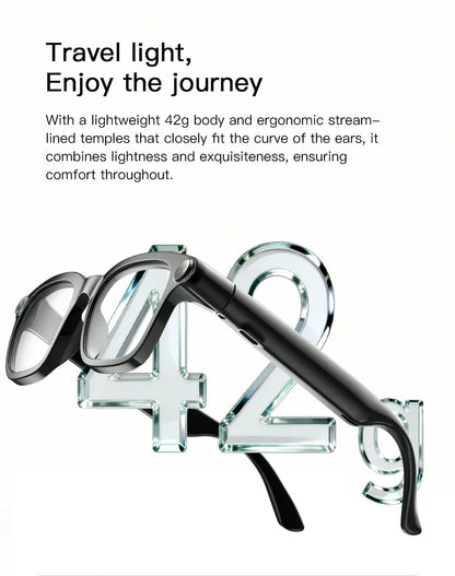 2026 New Smart Glasses 800W HD Camera Video Record AI Assistant Touch Control Translation HD Audio 300mAh Battery Smart Glasses