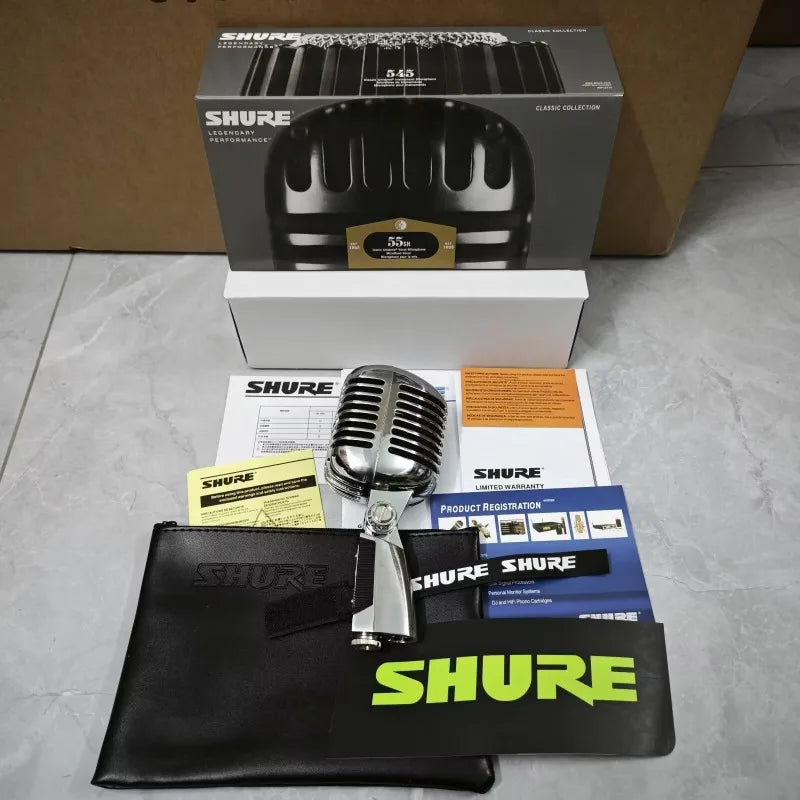 Shure 55SH Vintage Metal Style Dynamic Microphone Iconic Classic Vocal Microphone for Live Performance and Karaoke Shure 55SH