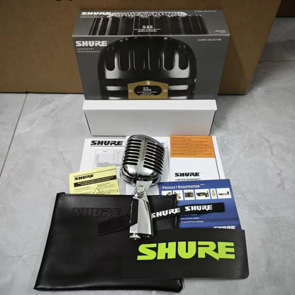 Shure 55SH Vintage Metal Style Dynamic Microphone Iconic Classic Vocal Microphone for Live Performance and Karaoke Shure 55SH