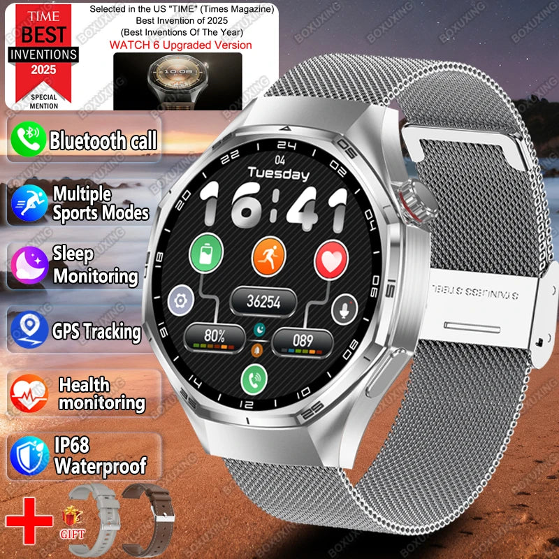 New Global Version Watch 6 Pro Smart Watch Men AMOLED Always Show Time GPS Tracker Bluetooth Call Waterproof Sports Smartwatches