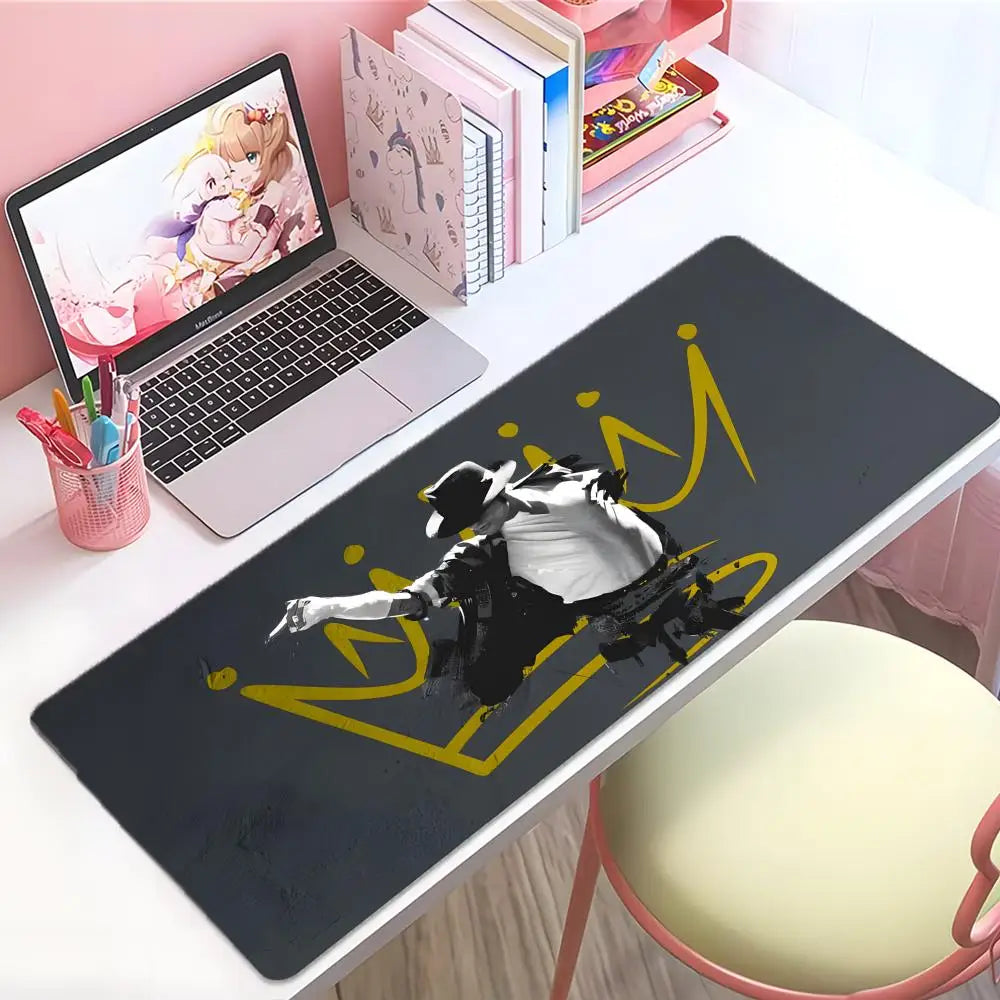 singer legendary M-Michael Jackson Mouse Pad Large Thick Desk Pad Stitched Edges Gaming Mouse Mat for PC