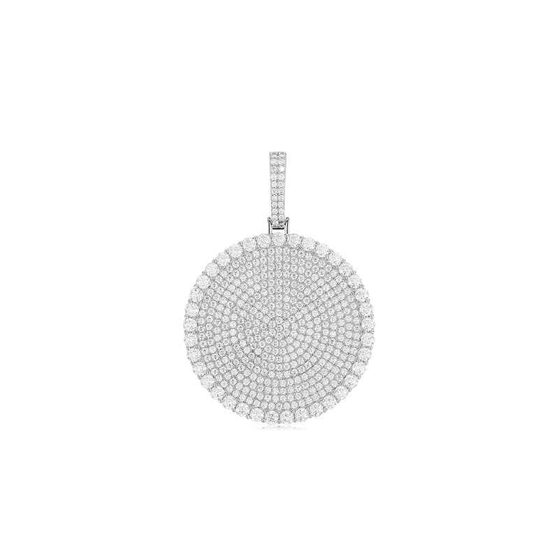 20/30/40mm Round D Color VVS Moissanite Pendant 925 Sterling Silver Necklaces Iced Out Shining Passed Diamond Test Wholesale