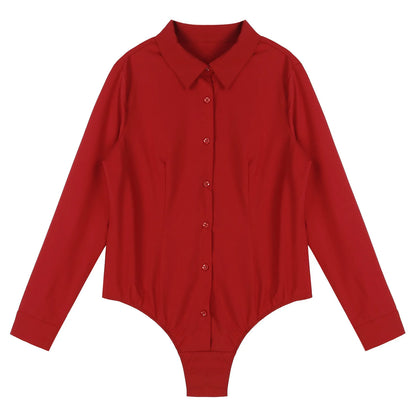 Elegant Bodysuits Female Fashion 2023 Long Sleeve Body Shirts Women Formal Office Lady White Blouses Plus Size Rompers Clothes