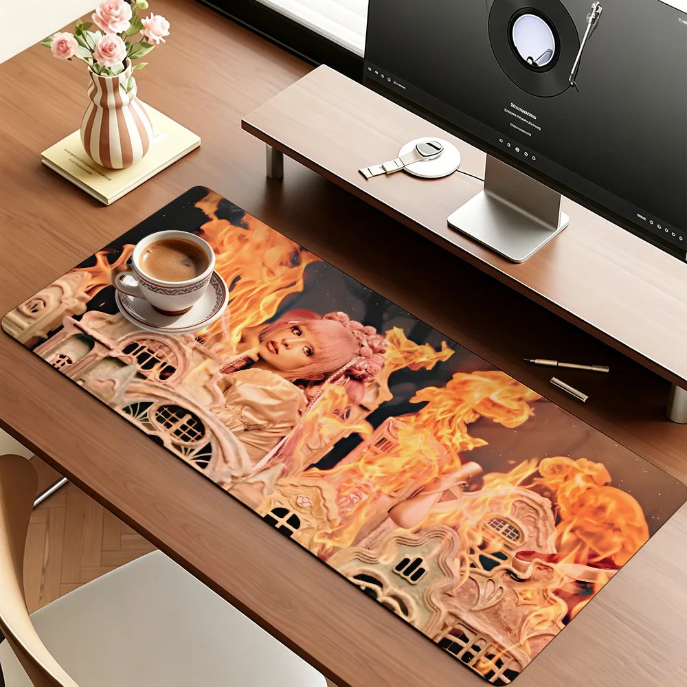 Singer Melanie Martinez Hades Mouse Pad Large Non-Slip Waterproof Mat Stitched Edge Keyboard Pad for Gaming Daily Office