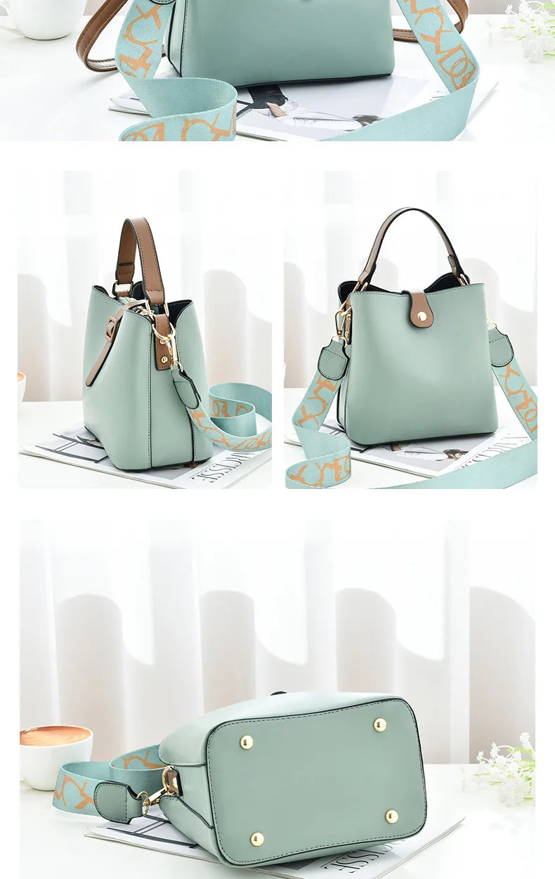 Fashionable Wide Shoulder Strap Women Handbag Classic Retro Small Square Bag Luxury Brand Designer Single Shoulder Crossbody Bag