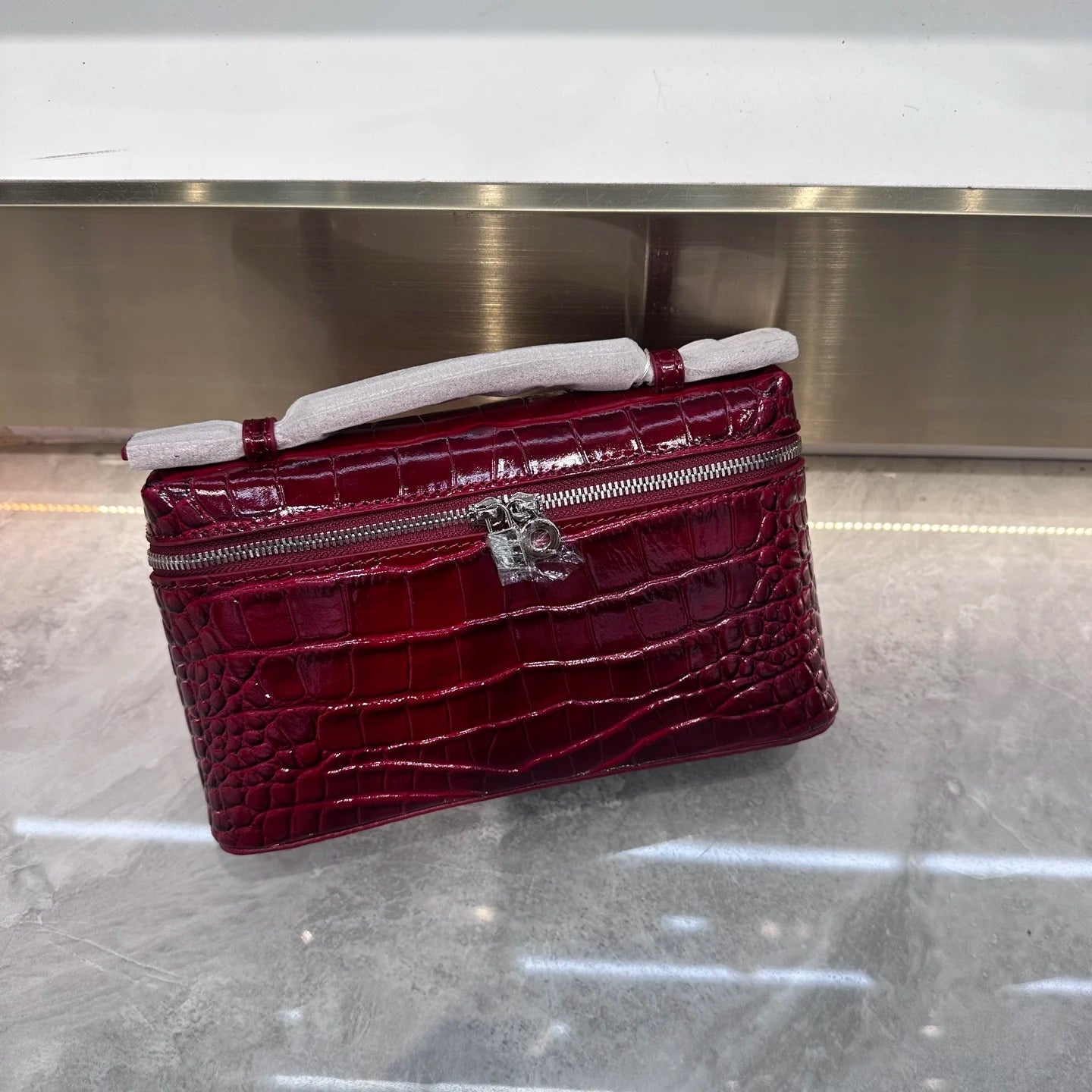 Shoulder Bag Handbag women Luxury Women's Crocodile Embossed Mobile Phone Handbag Brand New LP19 Genuine Leather Mini Small size