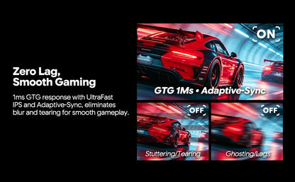 Kuycon P32T 32" 4K UHD(3840x2160) Fast IPS Gaming Monitor Glossy Built-in Speakers Display Dual-Mode 160Hz UHD 320Hz FHD Screen