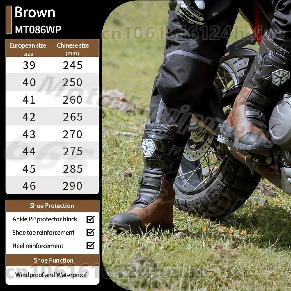 Professional Motorcycle Boots Non-slip Windproof Waterproof Motocross Boots Protective Racing Off-road Shoes All Seasons
