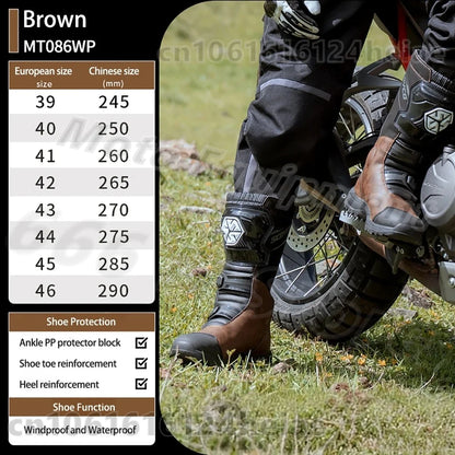 Professional Motorcycle Boots Non-slip Windproof Waterproof Motocross Boots Protective Racing Off-road Shoes All Seasons