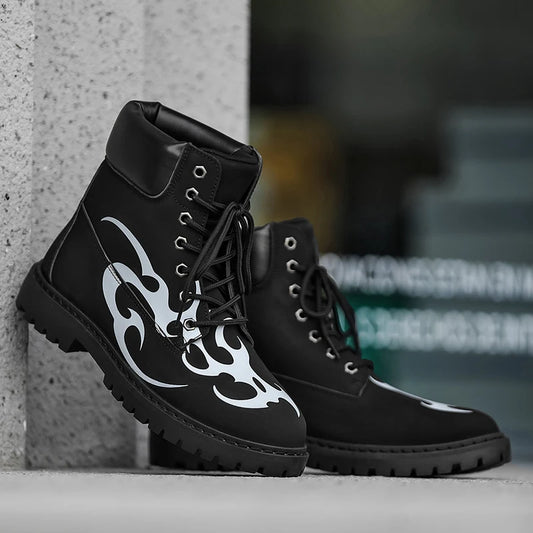 Brand Men Boots British style Unisex Ankle Boots Fashion Luxury Men's Motorcycle Boot High Quality Leather Shoes New botas mujer