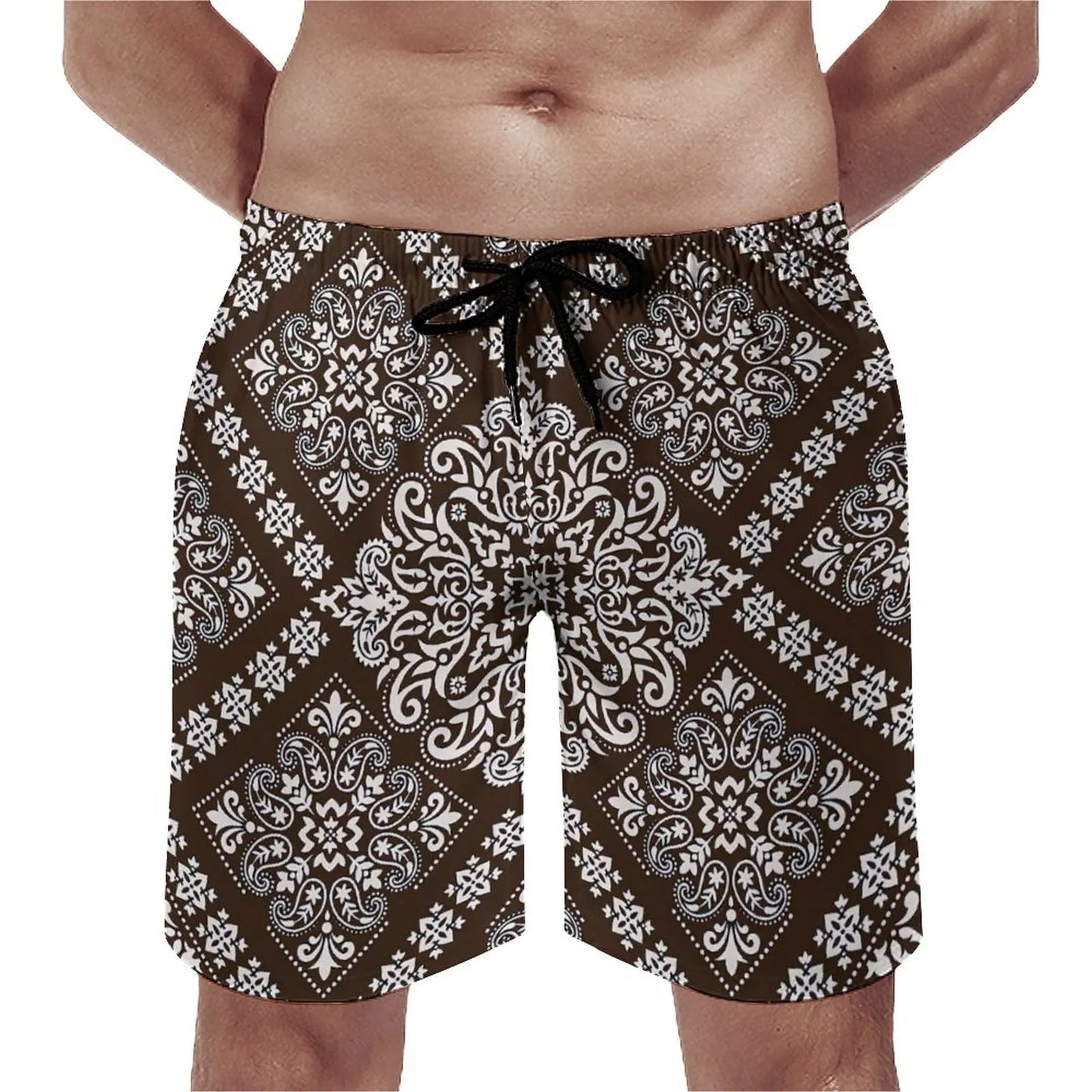 Customizable Bandana Beach Couple Swimsuits Men Casual Beach Pants Women Bikinis Brand New Design