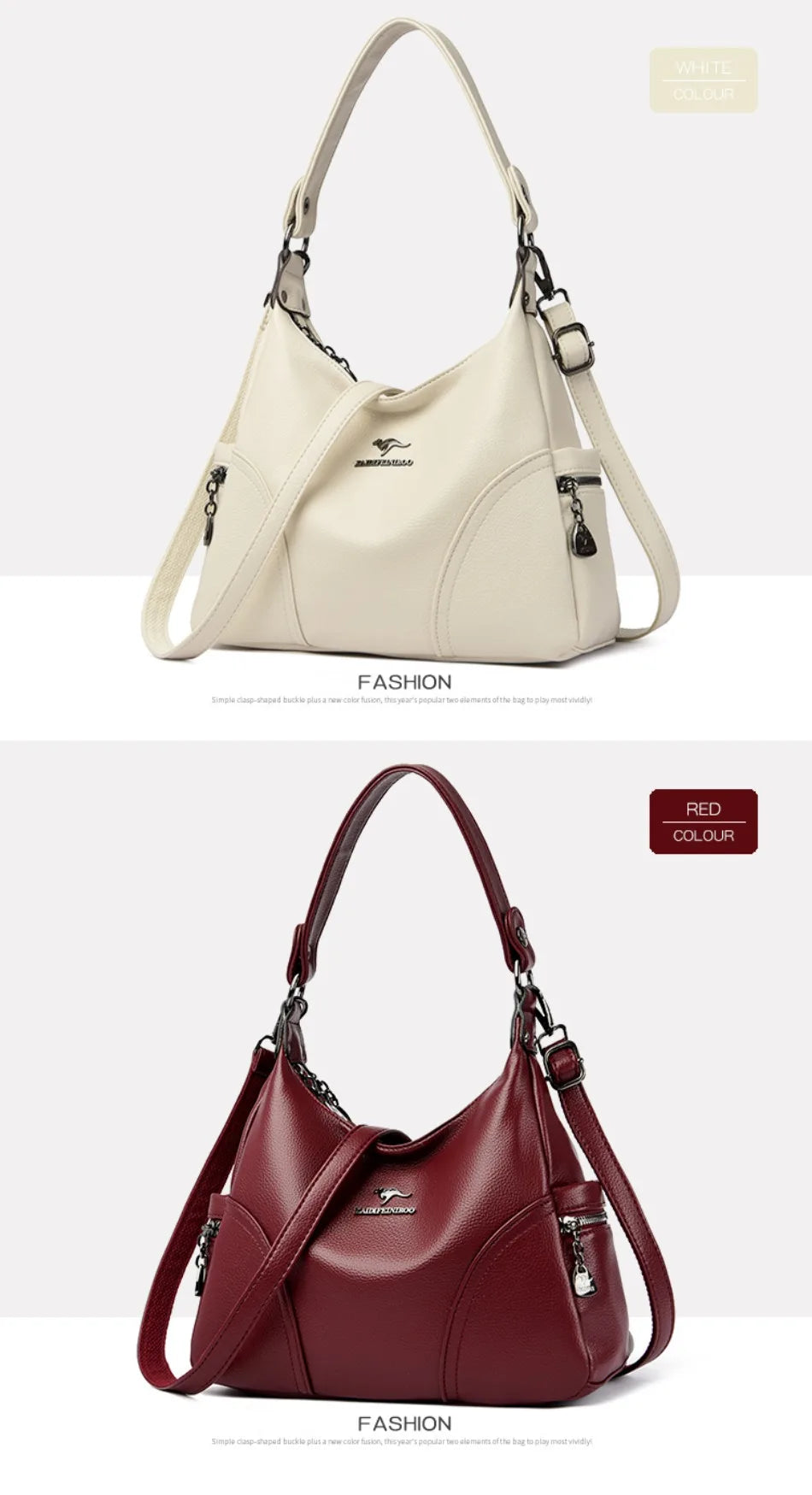 The New Style Bag Leather Luxury Handbags Women Bag Designer Solid Color Women Shoulder Messenger Bags for Women 2024 Sac A Main