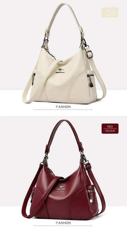 The New Style Bag Leather Luxury Handbags Women Bag Designer Solid Color Women Shoulder Messenger Bags for Women 2024 Sac A Main