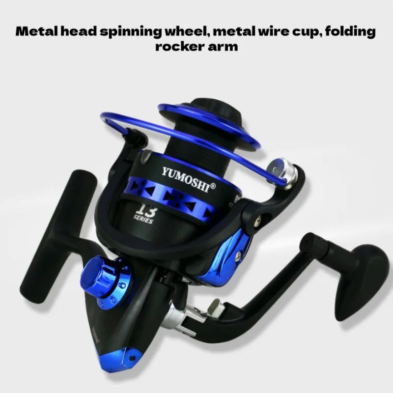 Spinning Reel Fishing Reel 1000-7000 Size Optional Metal Spool Fishing Reel Suitable for Saltwater and Freshwater Carp Lure Surf
