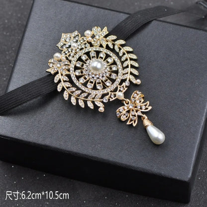 Groom's Formal Attire Wedding Diamond Tie Wedding Men's Women's White Shirts Guest Groomsmen Collar Flowers Stage Performance