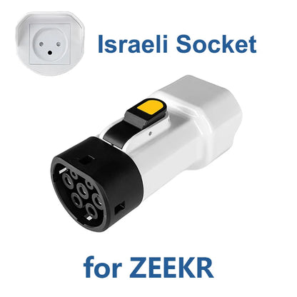 Type2 V2L Discharger Adapter Israel Socket Electric Vehicle Discharge for BYD Atto 3 MG Jaecoo J7 Geely Starray XPENG G6