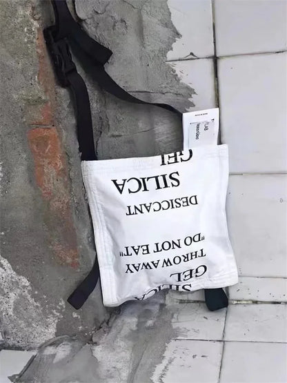 Simulated Desiccant Women Bag Dupont Paper Shoulder Bags 2024 Fashion Letter White Small Crossbody Bag Chest Bag Purse Phone