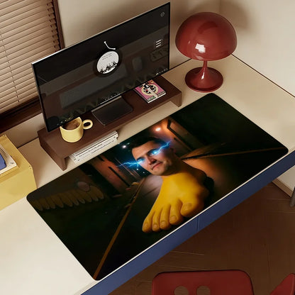 Gaming Mouse Pad, Large Mat, Anti-slip, Stitched Edges, Meme Big Foot Man Print, Keyboard Pad for Gaming & Home
