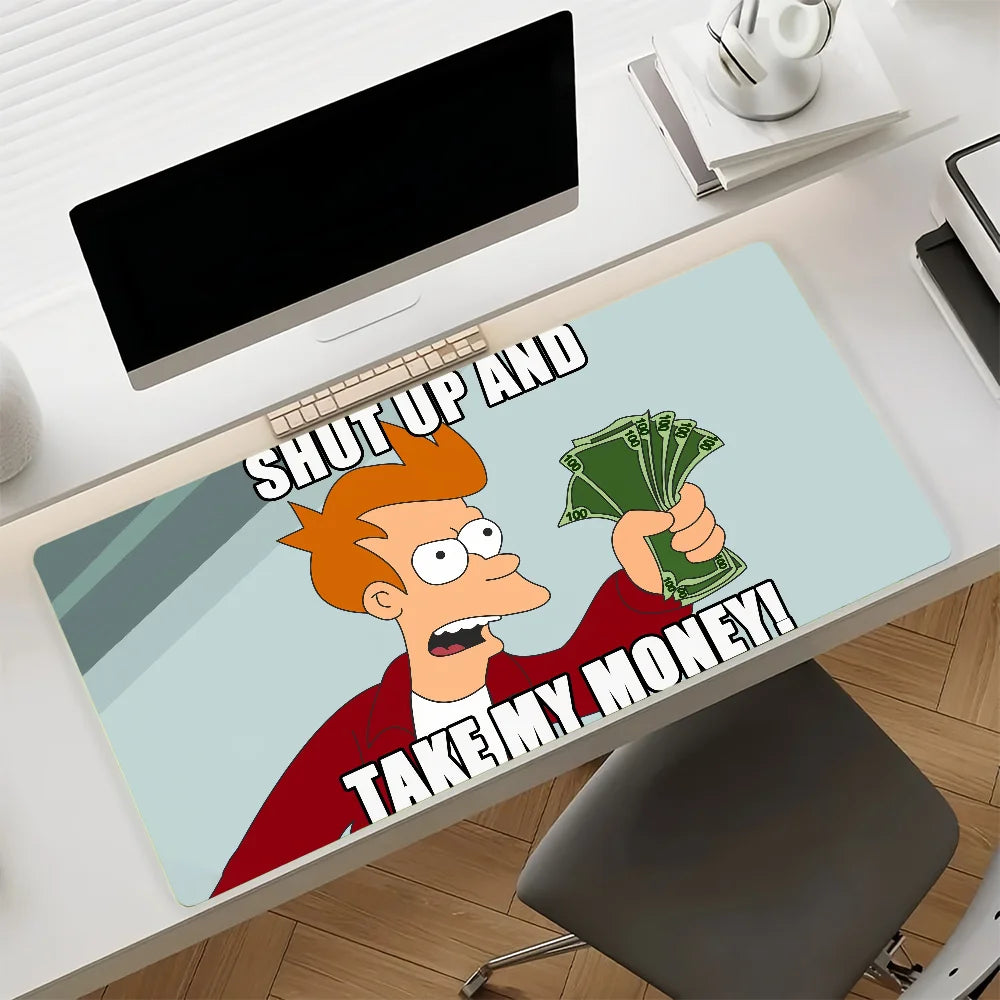 Cartoon F-Futurama-S Mouse Pad Non-slip Rubber Gamer Balance Computer Mat Decoracion Deskmat Laptop Office Large