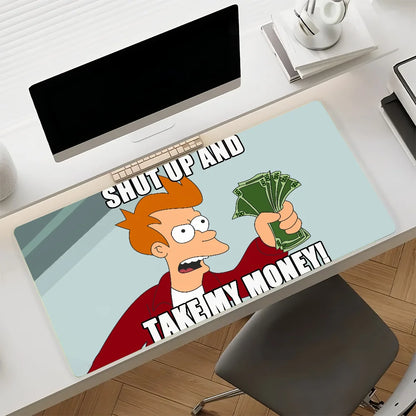 Cartoon F-Futurama-S Mouse Pad Non-slip Rubber Gamer Balance Computer Mat Decoracion Deskmat Laptop Office Large