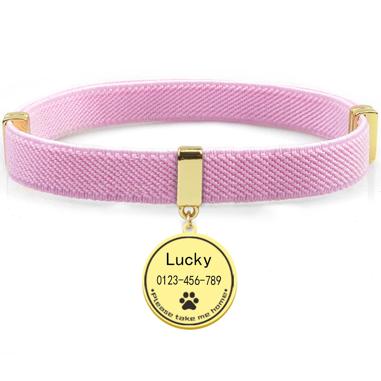 Cute Customized Cat Collar Round Metal Name Tag Breakaway AirTag Kitten Collars Adjustable Pet Collars for Cats and Puppies Dogs