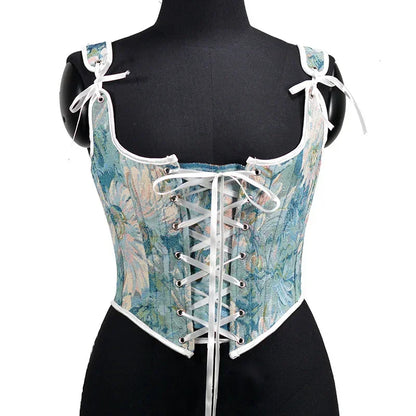 Lolita Tanks Corset Sexy Slimming Bandage Shapewear Women Evening Party Elegant Retro Bustier Top Streetwear Woman Clothes