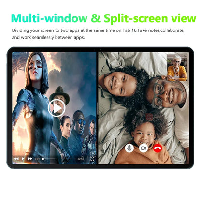 Global Version Unopened Tab16 Dual 4G Tablet 10.3 inch 2K FHD Android15 12GB+256GB ROM Tablet Laptop With SIM Card  Unisoc T616