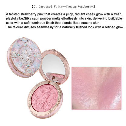 Flower Knows Knight Unicorn Makeup Set Eyeshadow Blush Lipstick Loose Powder Long Lasting Fantasy Princess Beauty Kit Cosmetics