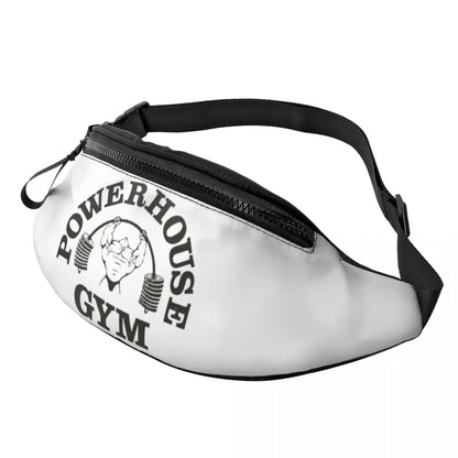 Powerhouse Gym Fanny Bag Custom Bodybuilders Fitness Crossbody Waist Pack Men Women Cycling Camping Phone Money Pouch