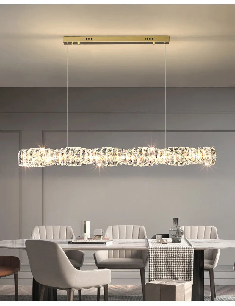 Luxury K9 Crystal Chandelier Dimmable Ceiling LED Pendant Lights Home Living Room Bedroom Indoor Atmosphere Decorative Lighting