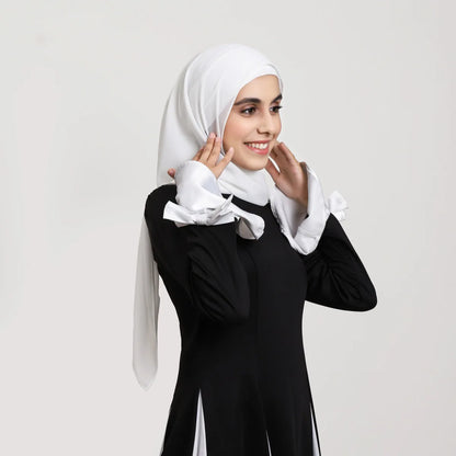 2025 Ramadan Women Solid Scarf Built-in Magnetic Muslim Chiffon Hijab Shawls Head Wrap Hijabs Scarves Ladies Foulard Islamic