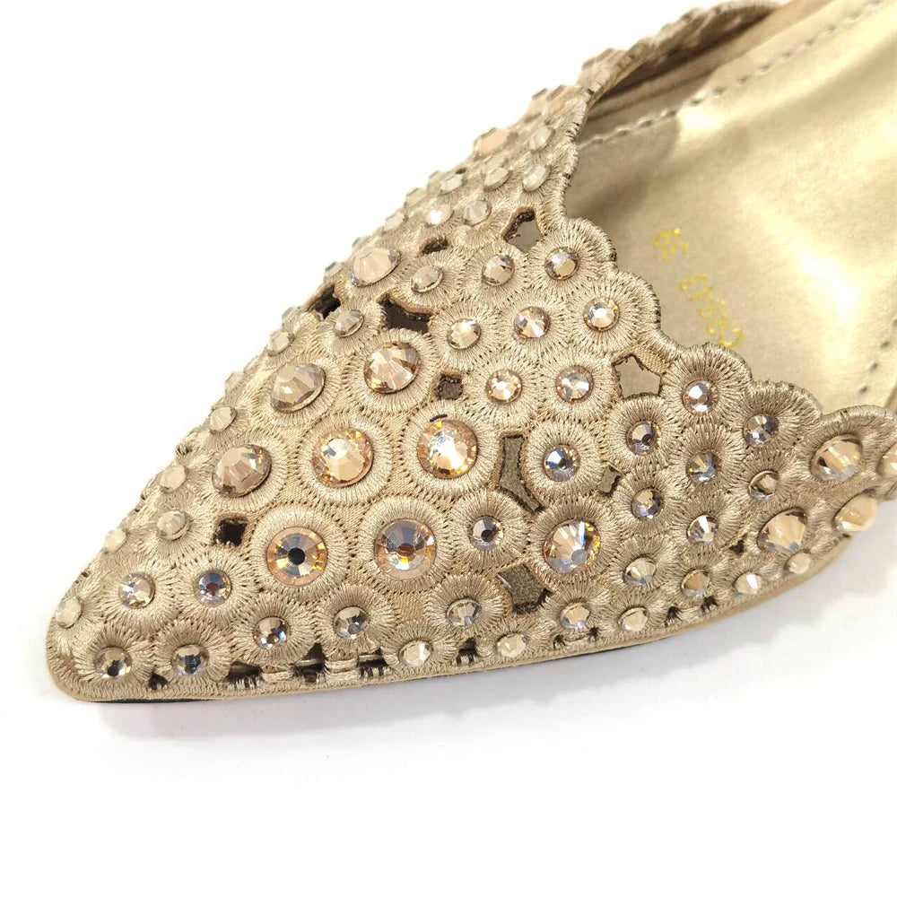 Venus Chan New Arrival Italian Design Nigerian Fashion Party Wedding Shoes and Bag Set Decorated With Flower in Blue Color