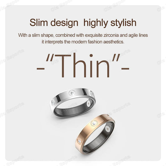 2026 Smart Ring Women Men Super narrow 6.3mm Heart Rate Stress measurement Health Monitoring IP68 Waterproof Fashion Sport Rings