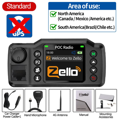 ABBREE GP-8900 PLUS Global POC Network Mini Mobile Radio Zello GPS Android Bluetooth WiFi Unlimited distance 4G/3G/2G Car Radio