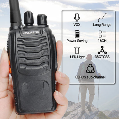 4/6PCS Baofeng BF-88E PMR446 Walkie Talkie Wireless Copy Frequency Long Range UHF 400-470MHz Ham Radio For Hunting Travelling