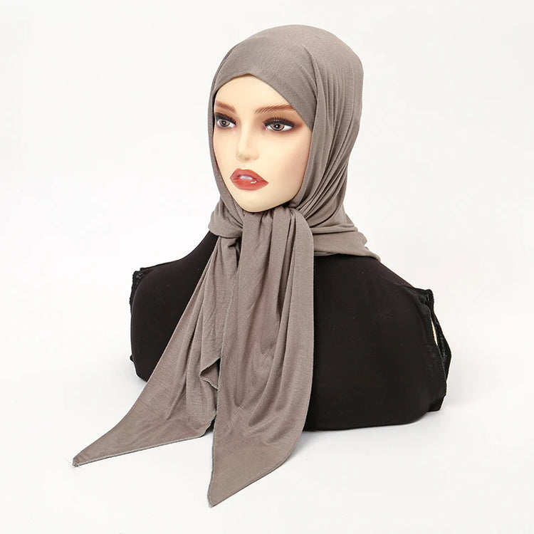 New Triangle Jersey Hijab Scarf For Women Muslim Shawls Headscarf Wraps Solid Color Scarves Head Wrap Islamic Turban Headband