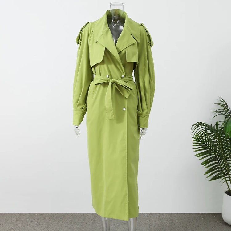Black Stand Collar Trench Coat Women Casual Long Sleeve Single-breasted Loose Windbreaker 2026 Lady Autumn High Street Outwear