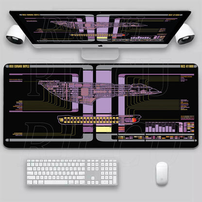 XXL HD print Game Mouse Pad Star Trek Office PC Accessories Keyboard Starship Blueprint Gamer Computer Cabinet Desk Mat carpet