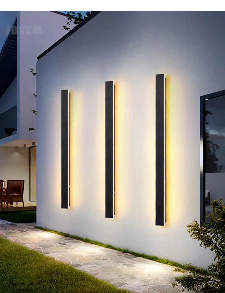 Waterproof LED Wall Light Minimalist LED Outdoor Wall Lamp Black Balcony Terrace Indoors Wall Decor IP65 Outside Garden Lights