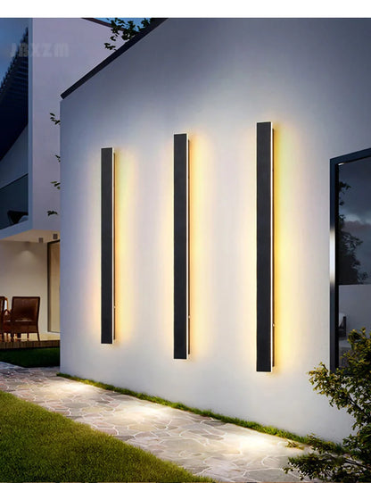 Waterproof LED Wall Light Minimalist LED Outdoor Wall Lamp Black Balcony Terrace Indoors Wall Decor IP65 Outside Garden Lights