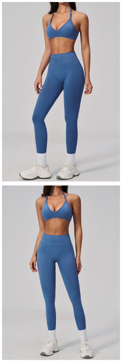 Fitness Suit 2PCS Women's Tracksuit Yoga Set Sports Outfits Gym Clothes Running Push Up Sportswear Female Workout Yoga Clothes