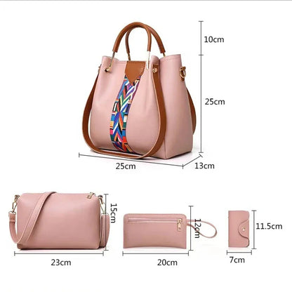 4 Pcs Luxury Handbag Large Capacity Tote Bag Women's Bag Fashion Shoulder Bag,Wallet,Card Case