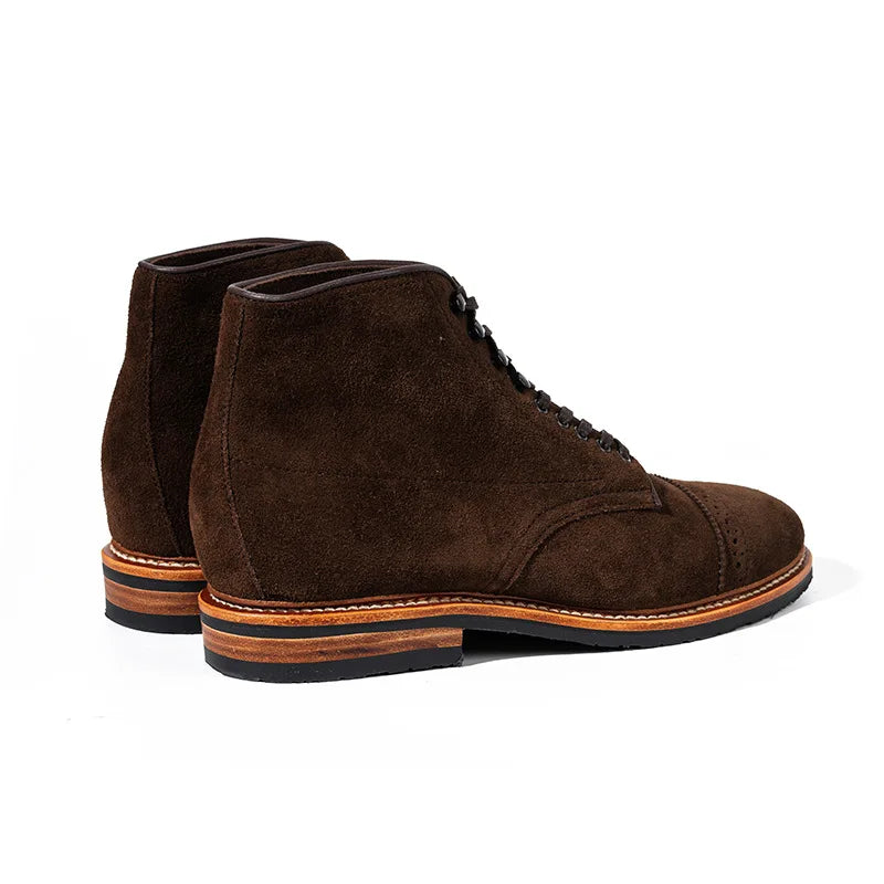 New Handmade Cow Suede Leather Men Shoes Vintage British Autumn Winter Business Ankle Boots Work Tooling Motorcycle Boots