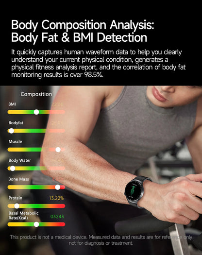 New Upgraded Heart Health Check Smart Watch Uric Acid Five Organ Examination Blood Pressure BT Call ECG smart watches Man 2026