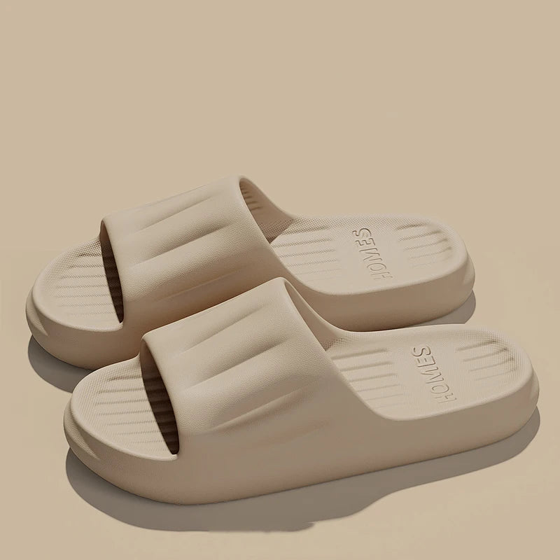 Men Summer Concise EVA Slippers women Soft Home Slides Couples Bathroom Non-slip Sandals Couple Comfortable Outdoor Beach Shoes