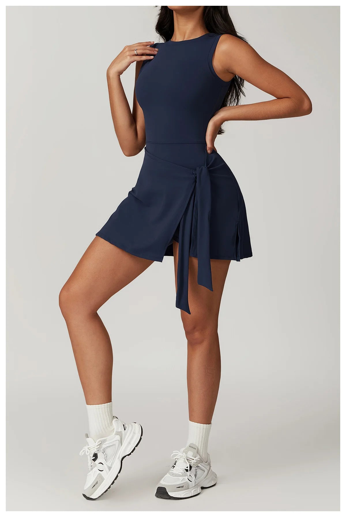 Romper Backless Set Long Sleeved Gym Sports Fitness Bodysuit Siamese Sportswear Women Clothes Jumpsuit Skirt Playsuit Yoga Suit