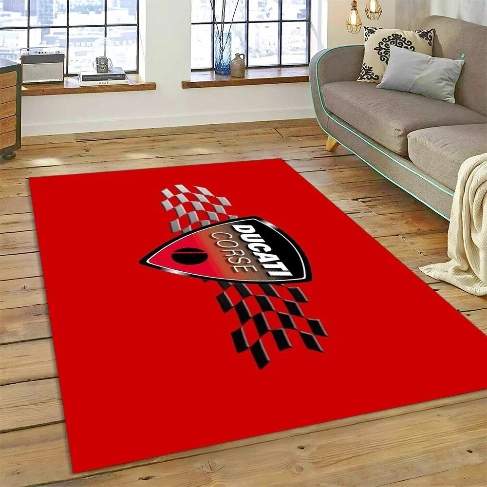 3D Racing Motorcycle Sign Carpet Rug for Living Room Bedroom Home Sofa Decoration,kids Play Non-slip Floor Mat Christmas Gift